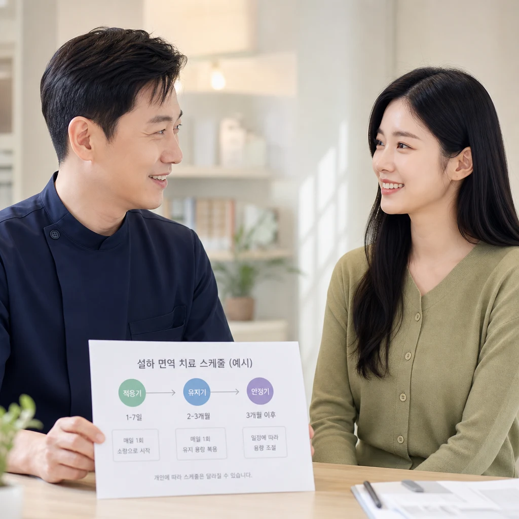 송도설하면역치료 복용 시작과 유지 방법은?